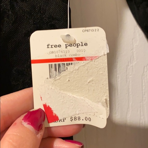 Free People Babes in Bandeaus Bodysuit in black with velvet - Picture 10 of 12